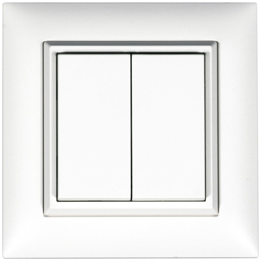 Poussoir RF AP ALADIN EnOcean EDIZIOdue, 2-fois, blanc