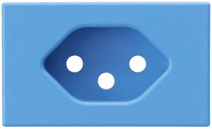 Frontplatte zu FLF-Steckdose Hager 1×Typ 13 Z blau