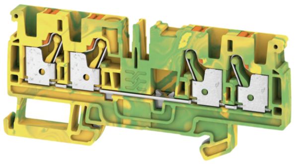 Borne de protection Weidmüller A4C PUSH IN 4mm² 4 connex.vert/jaune