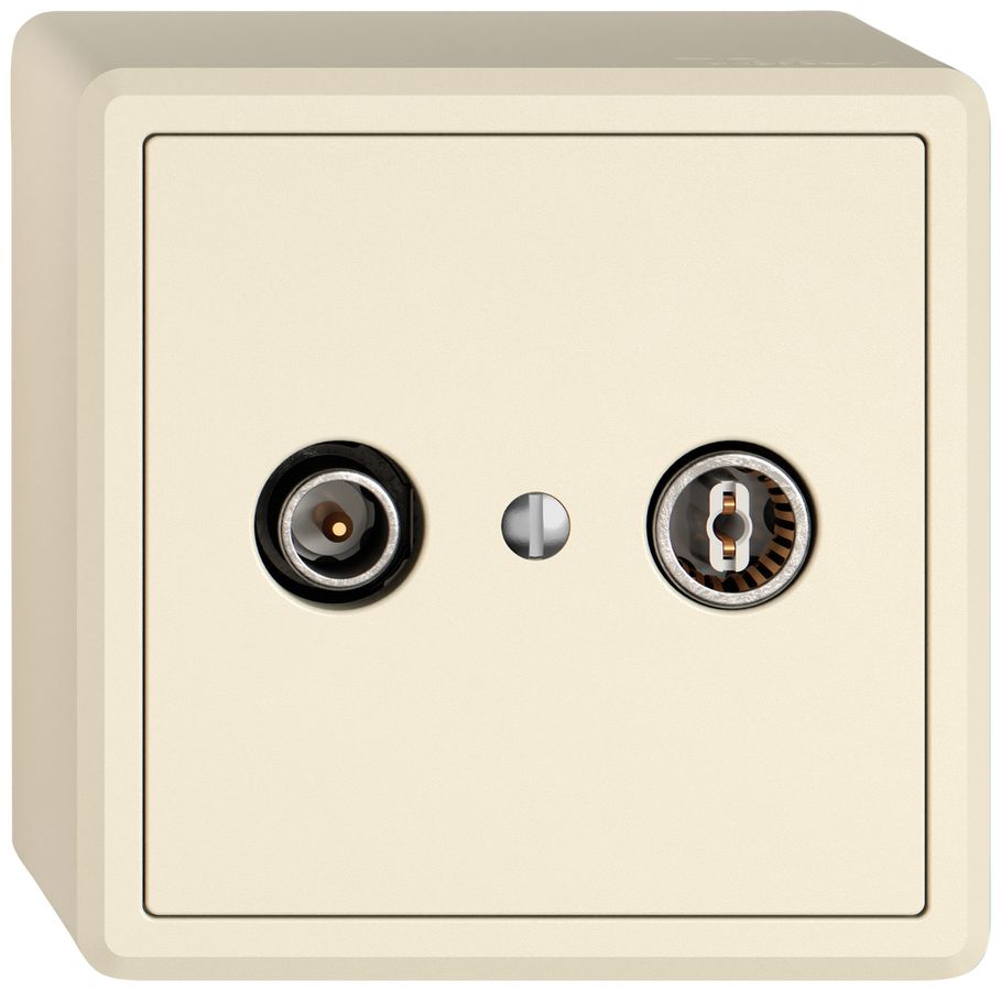 Prise antenne AP TV-R EDIZIO.liv SNAPFIX® prise de passage 23dB cr