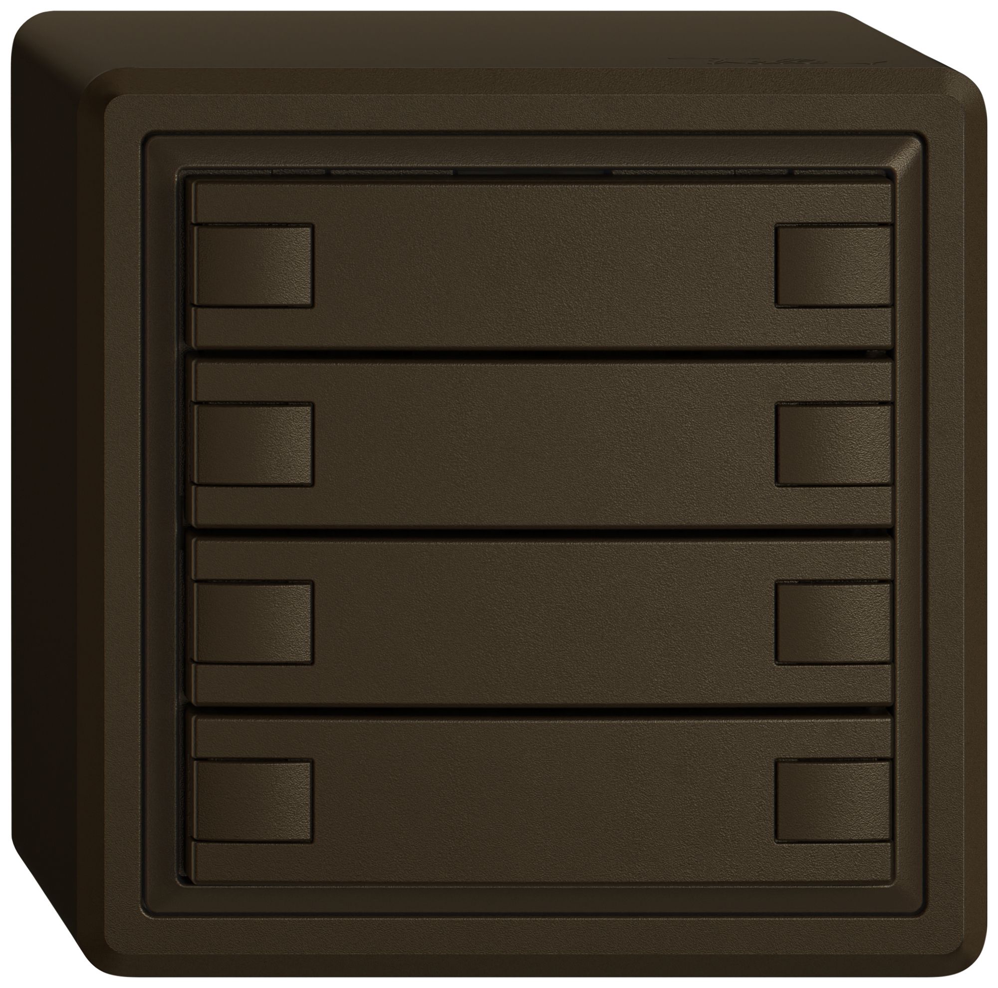 Poussoir KNX RGB AP EDIZIO.liv SNAPFIX® capteur temp.s.LED 8× comm.1T br