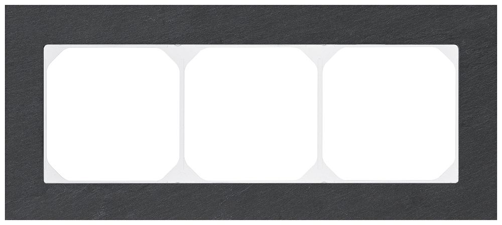 Abdeckrahmen KAL.art 1×3 94×214mm Schiefer schwarz