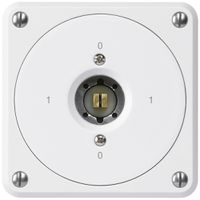 UP-Steckschlüsselschalter robusto ohne Klappdeckel 0/2P weiss Kombi Vierkant