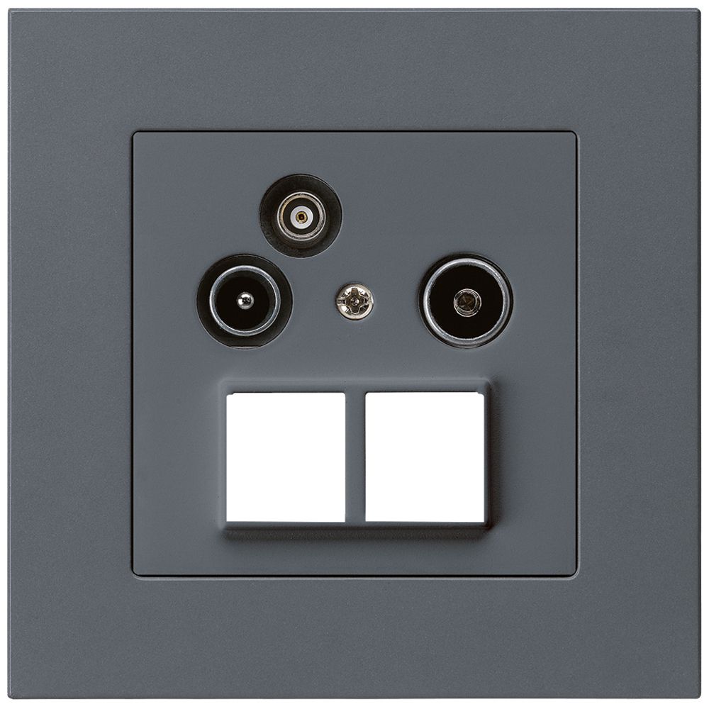 UP-Antennendose R/TV-Daten HMS kallysto.pro 19dB anthrazit