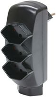 Mehrfachstecker STEKO SWING 3×T13+1×T13 mit KS schwarz