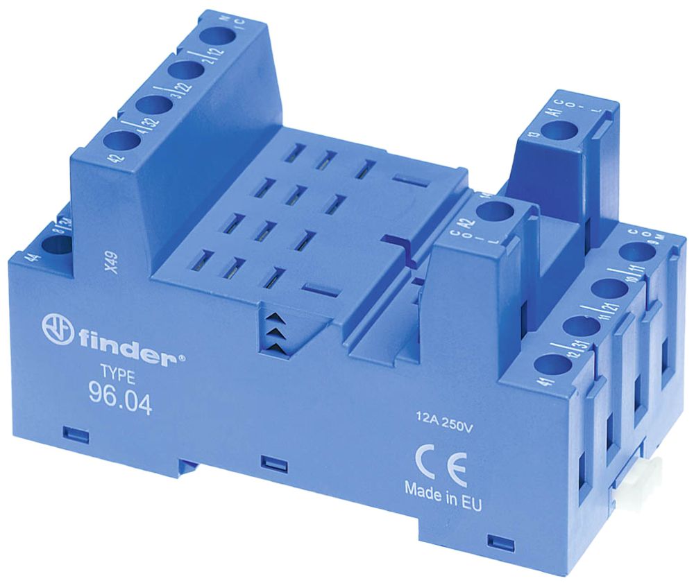 Fassung Finder 96 f.Relais 56.34 Schraubanschluss mit Haltebügel