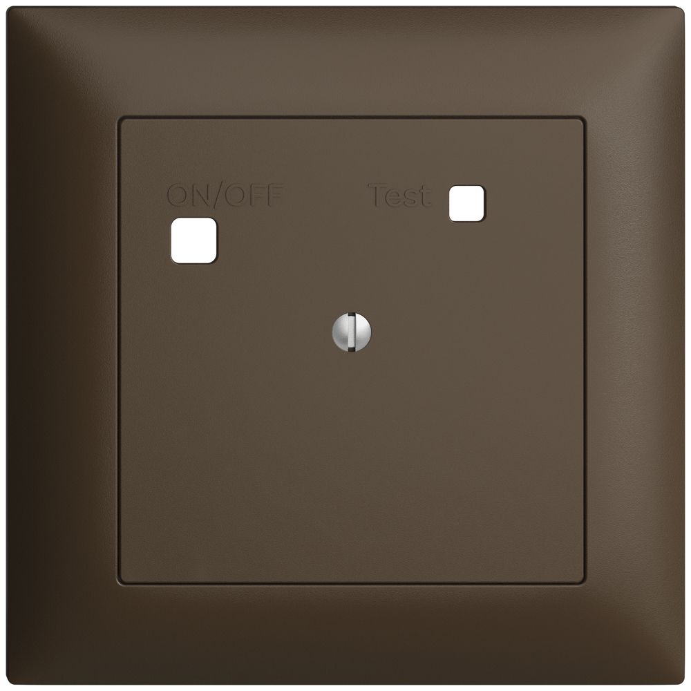 Frontset EDIZIOdue zu FI-Steckdose FMI, blind, coffee