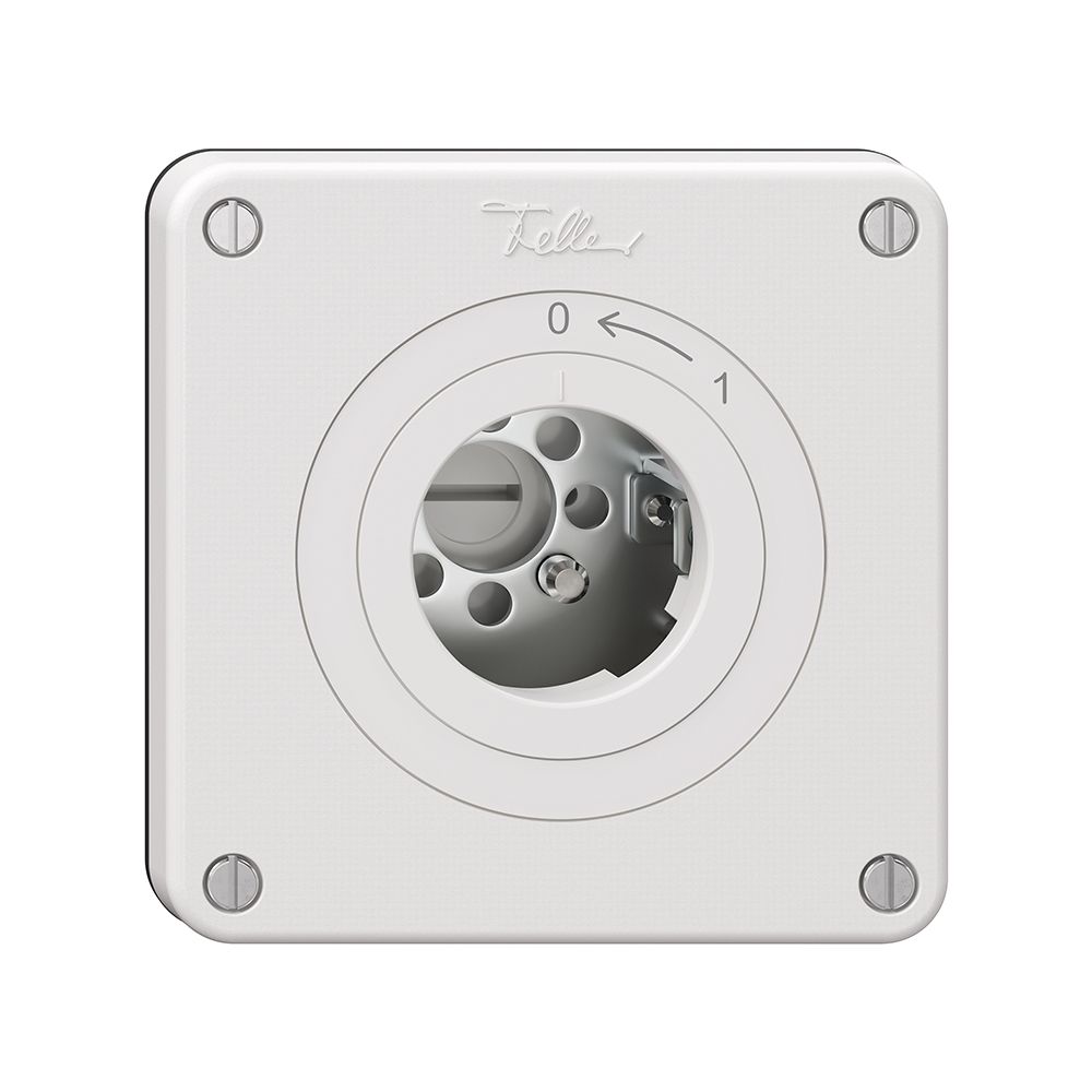 Contact pivotant NEVO, sans cylindre, KS, 0<-1, blanc