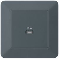 Prise de charge USB ENC Hager kallysto.trend type C 65W 3250mA anthracite