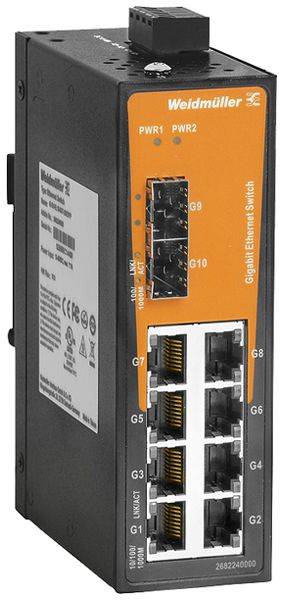 Switch WM IE-SW-EL10-8GT-2GESFP, 8×RJ45 GbE+2×SFP GbE unmanaged