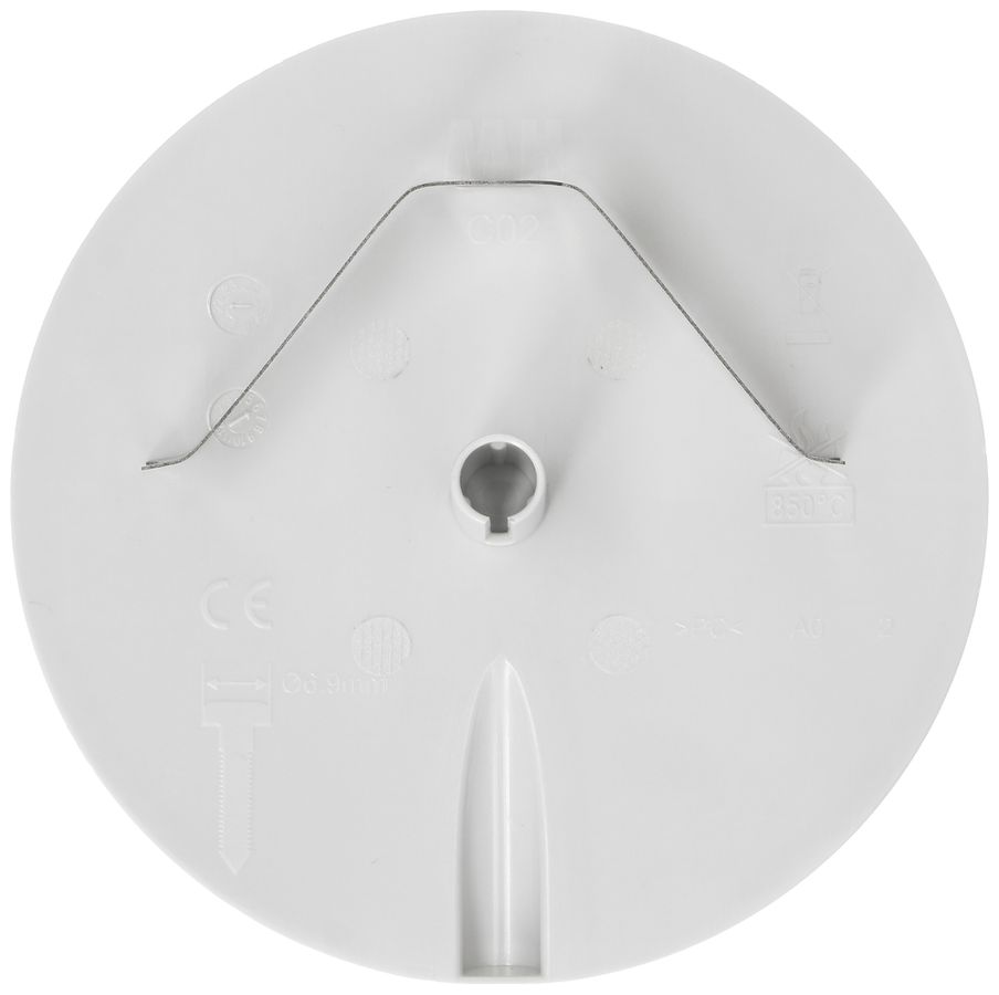Rosace de plafond MH clips à ressort+entrée enfichable Ø98×9mm gris clair