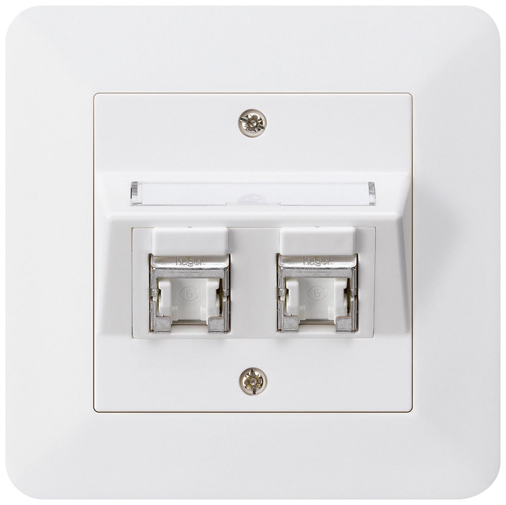 UP-Montage-Set kallysto.trend C Kat.6 2RJ45/s weiss