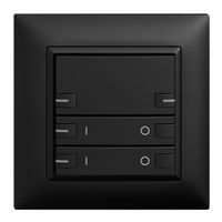 UP-Frontset EDIZIOdue zeptrionAIR ON/OFF 2K ohne Bezeichnung mit LED schwarz