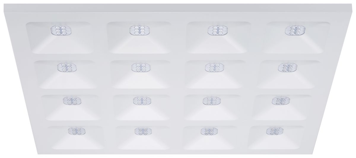 EB-LED-Deckenleuchte Sylvania Quadro 34W 4650lm 840 IP40 620×620mm weiss