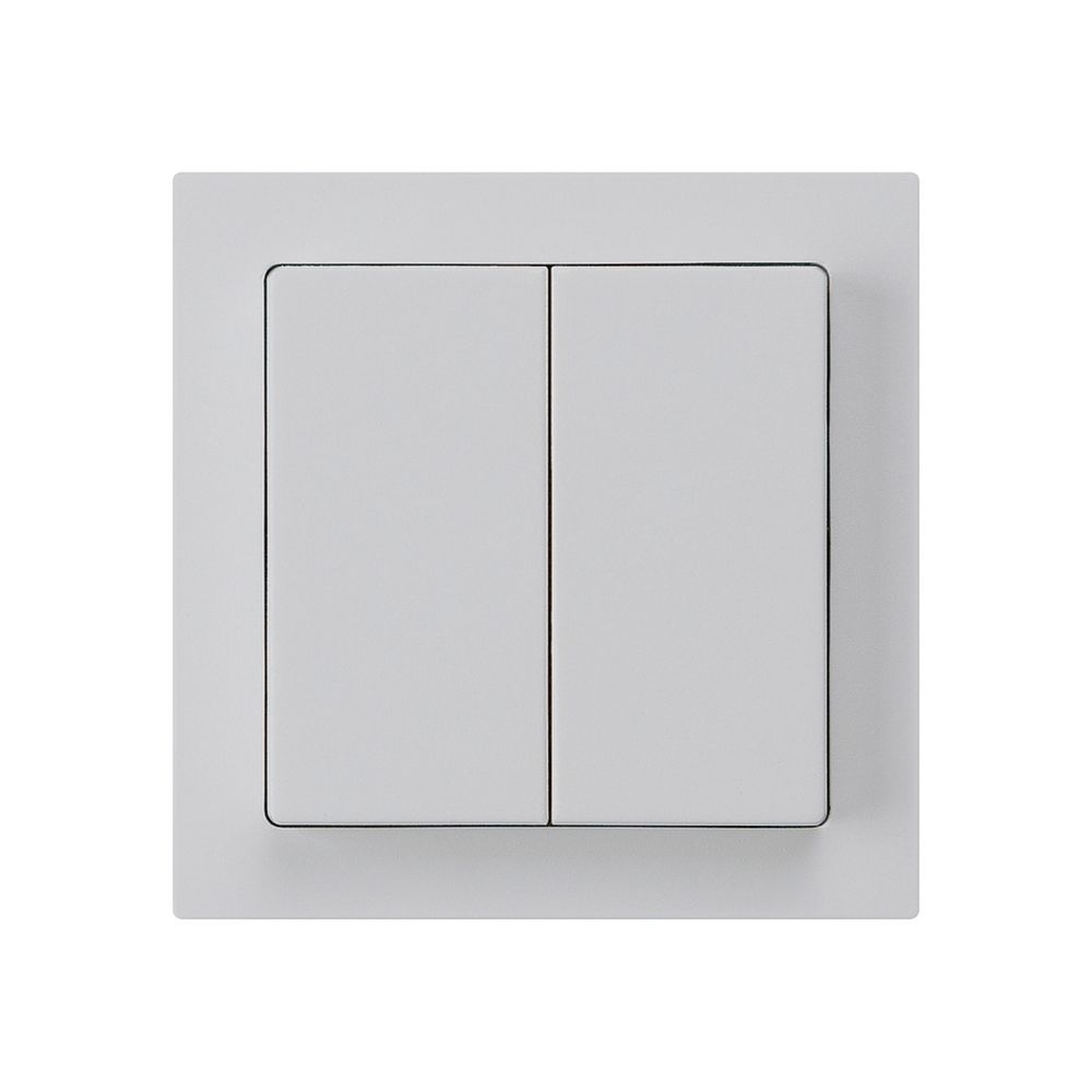 Kit frontale kallysto 60×60 grigio chiaro per interruttore/tasto bottone doppio