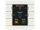 EB-Bediengerät KNX MDT BE-TAS86.02 6T/6B Display weiss gl