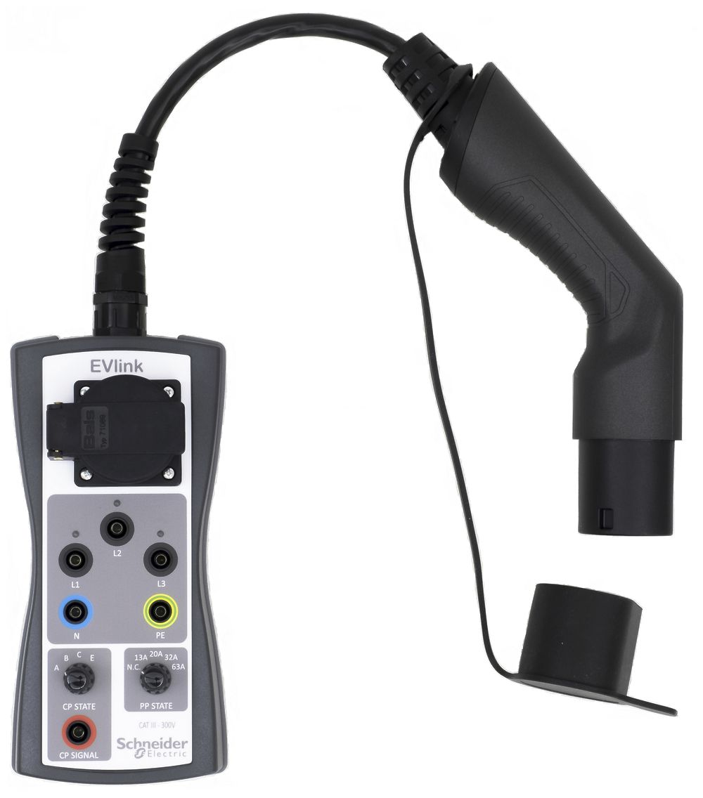 Prüf-/Simulationsadapter EVlink EVA1SADS, Erdungssystem TN/TT, Buchse Typ2