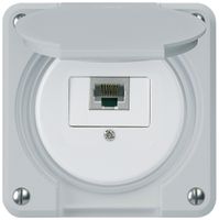 UP-Anschlussdose robusto IP55 grau 1×RJ45/s für Kombination