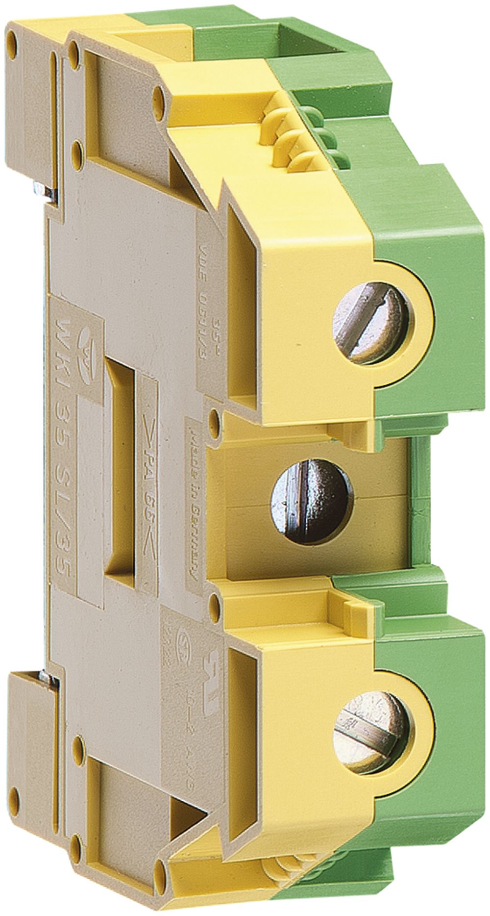 Borne de passage Hager 35mm², PE, à vis, largeur 54mm