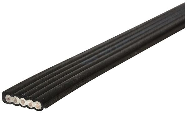 Flachkabel Woertz Power 5×2.5 mm² halogenfrei schwarz B2ca