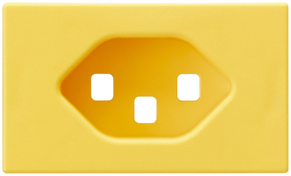 Plaque frontale pour prise FLF Hager 1×type 23 Z jaune
