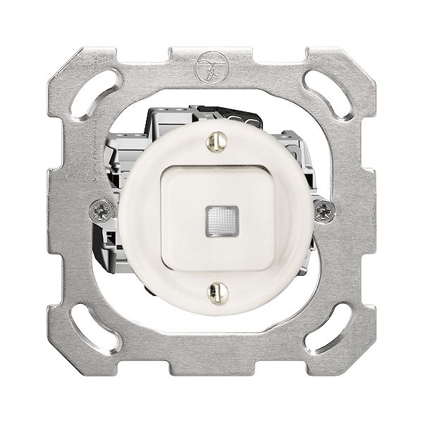 Interr. puls. lum. INC 6/1L bianco FH, orient. LED giallo