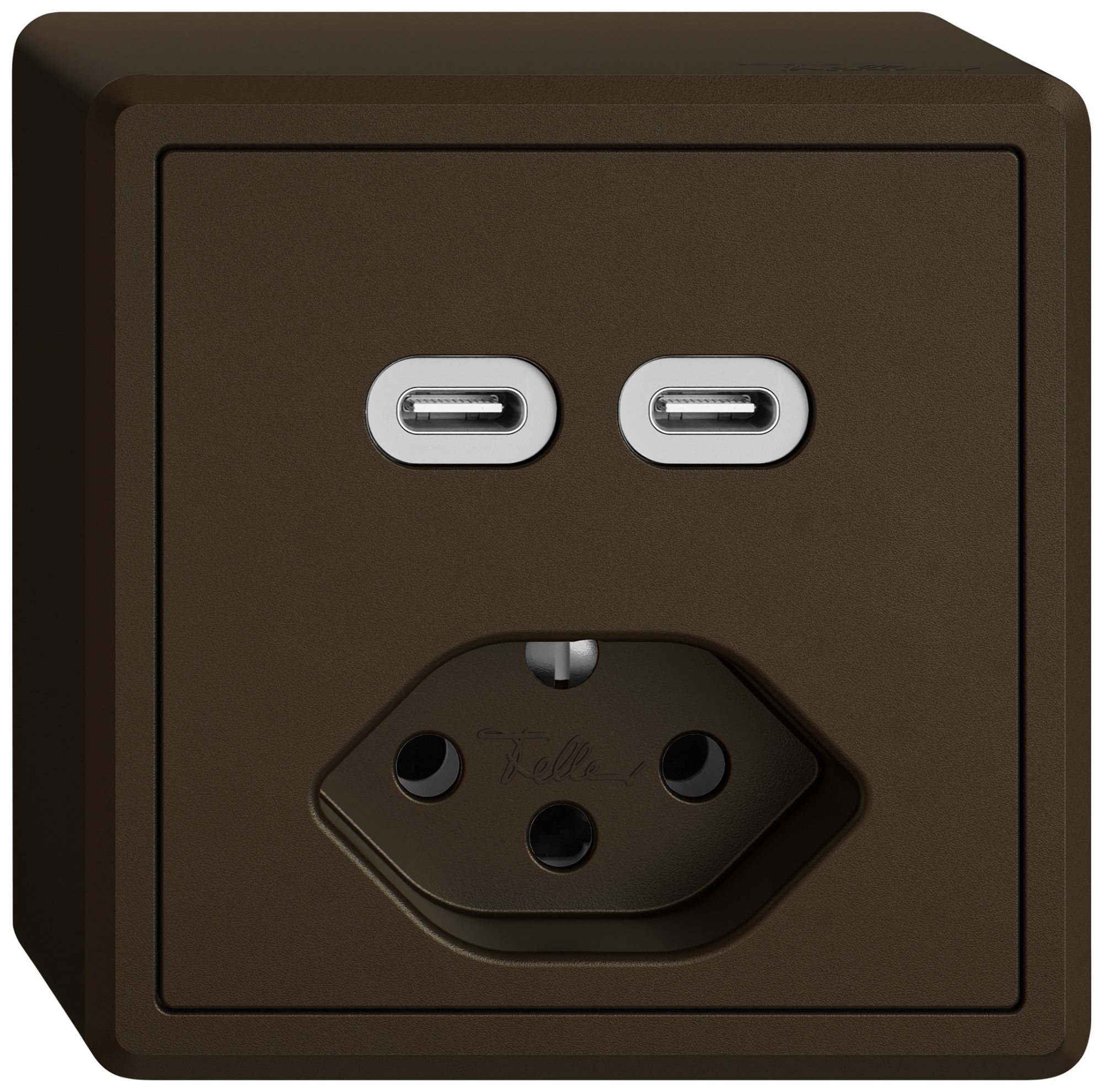 AP-USB-Ladesteckdose EDIZIO.liv SNAPFIX® USB C+C/T13 3A 230VAC br