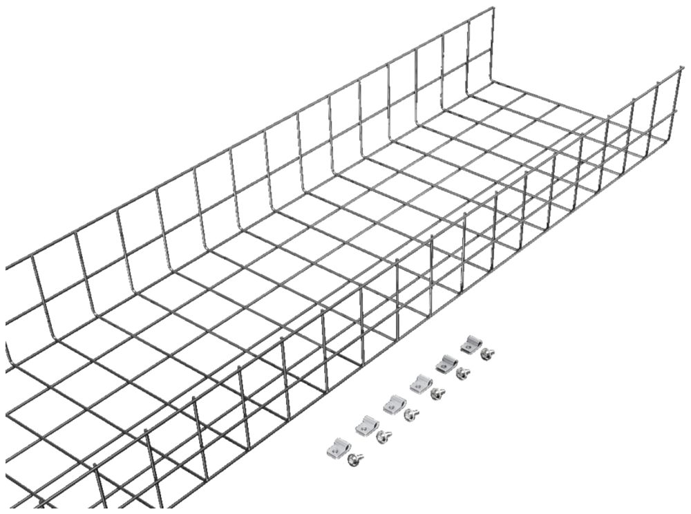 Caniveau à grille Rittal TX, 120×300×2000mm, acier laqué noir