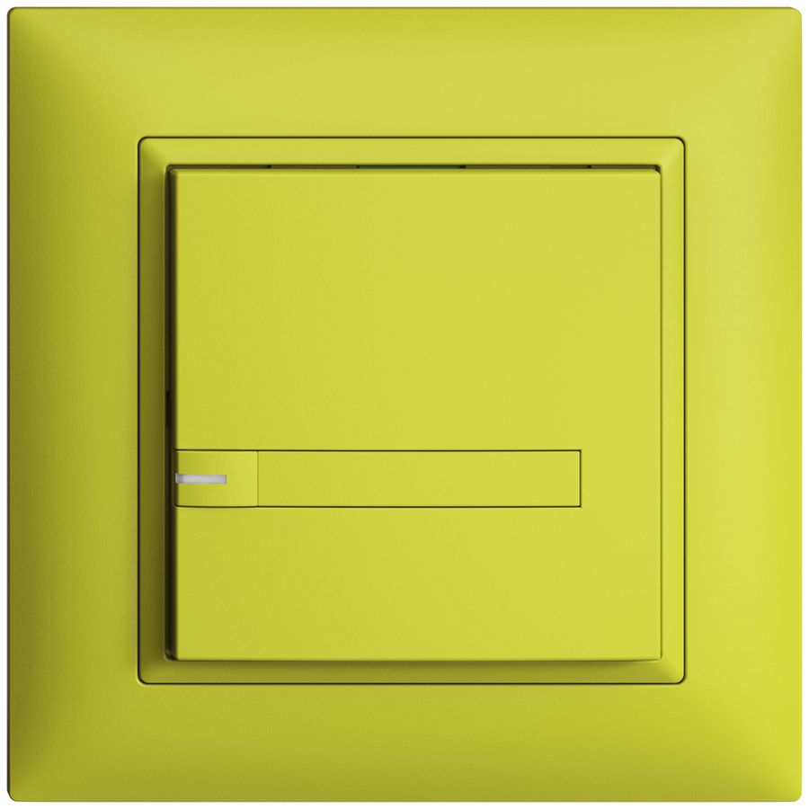 Poussoir ENC KNX 1× EDIZIOdue lemon RGB avec LED avec insert papier