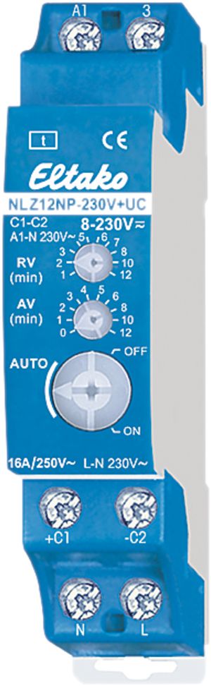 Interruttore tempo AMD Eltako 8…230VUC 1Ch, NLZ12NP