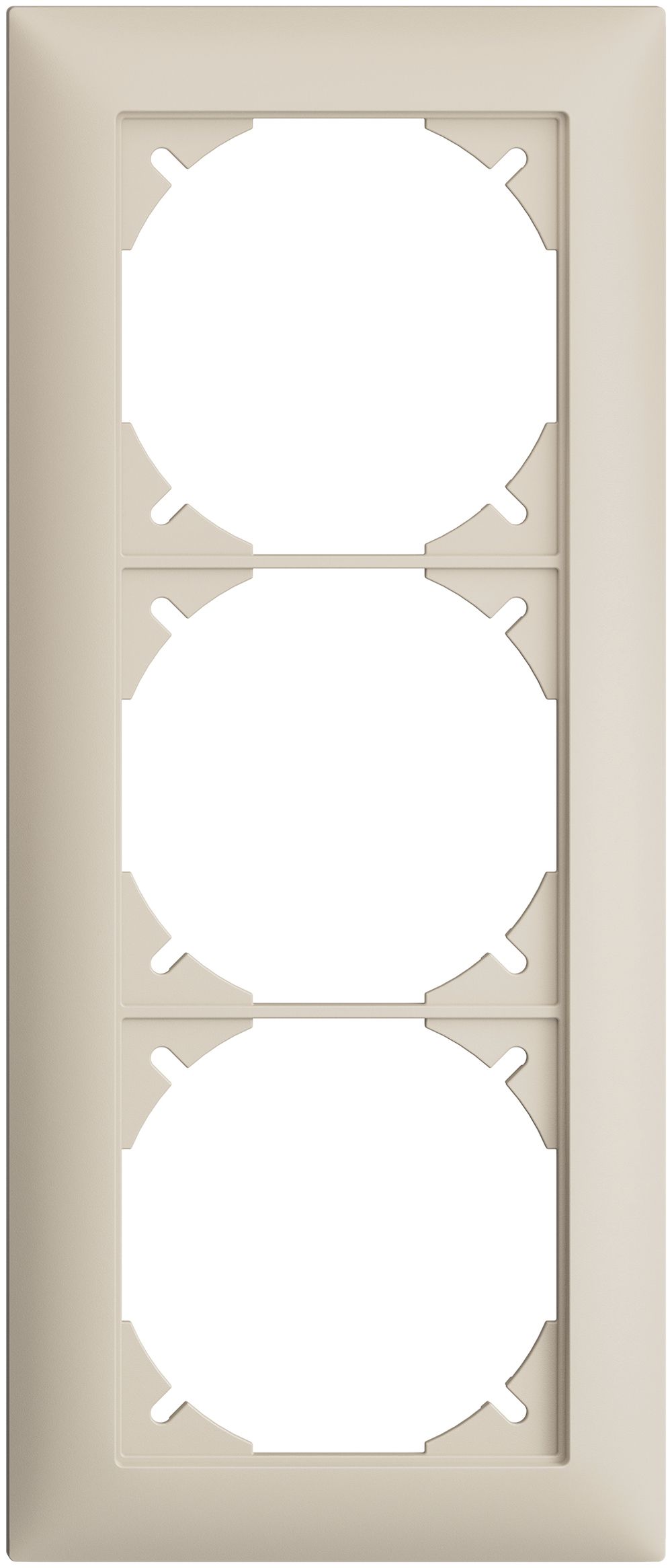 Cadre de recouvrement EDIZIOdue 1×3 crema