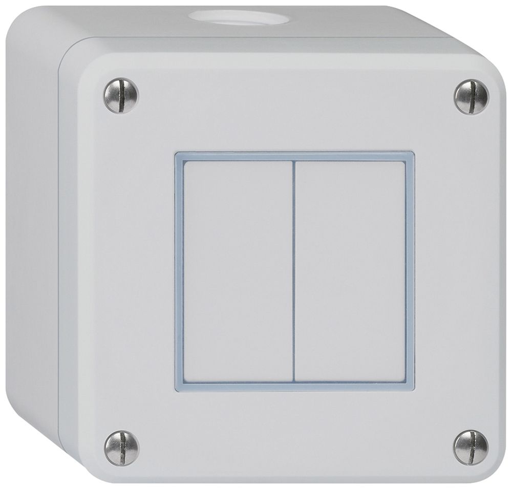 AP-Druckschalter robusto IP55 Schema 3/Drucktaster grau