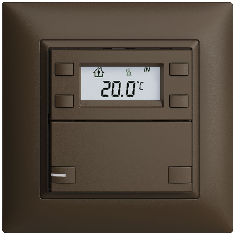 Poussoir RTH ENC KNX 1× EDIZIOdue FMI coffee, avec LED RGB