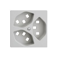 Frontset EDIZIOdue hellgrau 60×60mm 3×T23