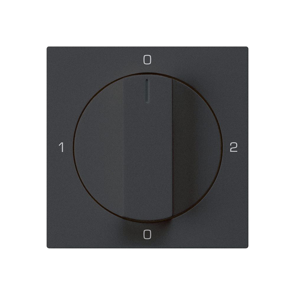 Frontset für Drehschalter S2 schwarz 60×60mm kallysto 0-1-0-2