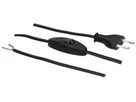 Anschlusskabel MH PVC 2.5A 230V 2×0.75mm² Typ 26-frei mit Schalter 2m sz