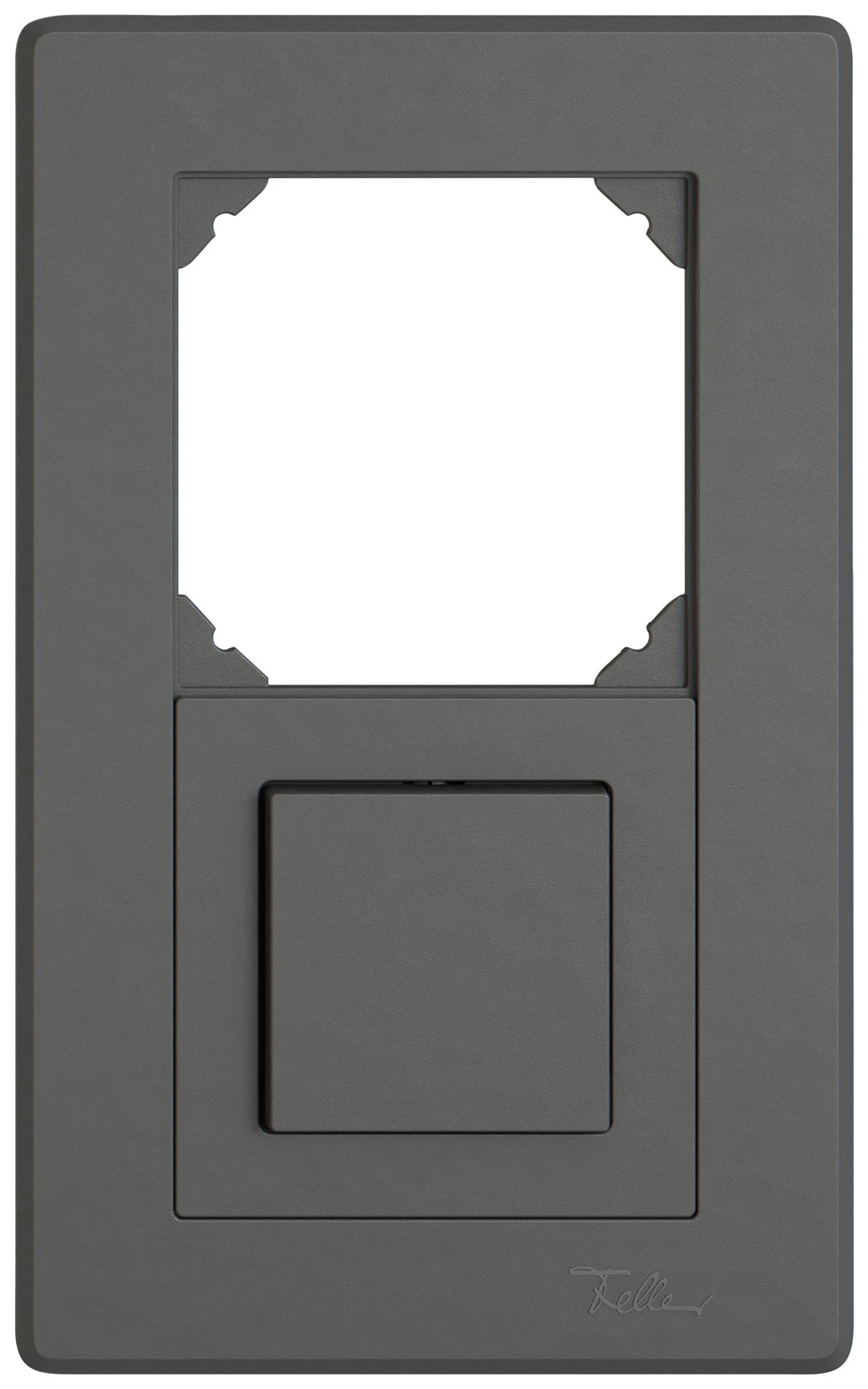 UP-Kombination EDIZIO.liv SNAPFIX® 2×1 156×96mm leer+Schema 3/1L dunkelgrau