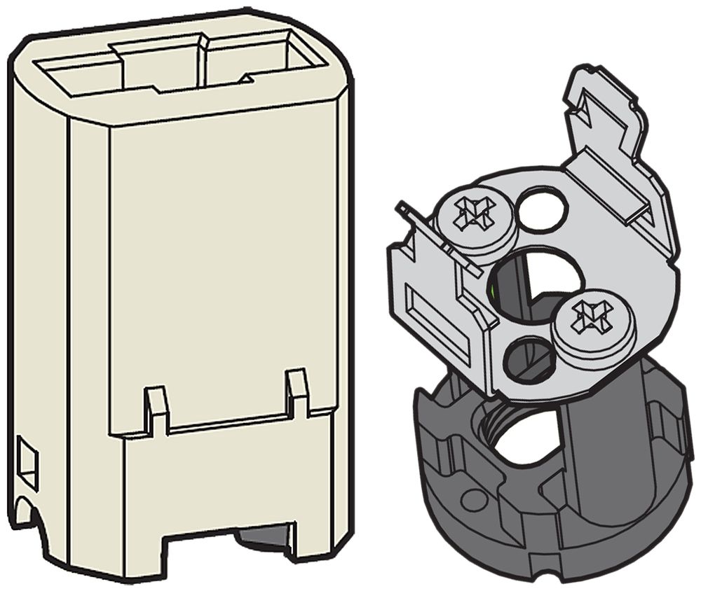 Fassung G9 mit Gewinde 25…75W