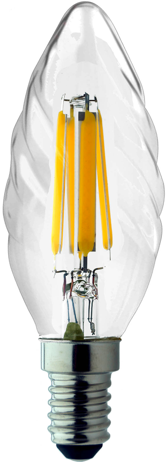 LCC Lampe 4W, 400lm, 2700K, klar twister E14