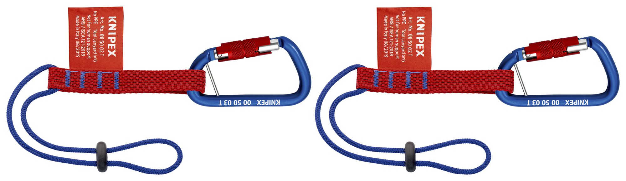 Adapterschlaufe KNIPEX 00 50 06 T BK mit Materialkarabiner max.1.5kg