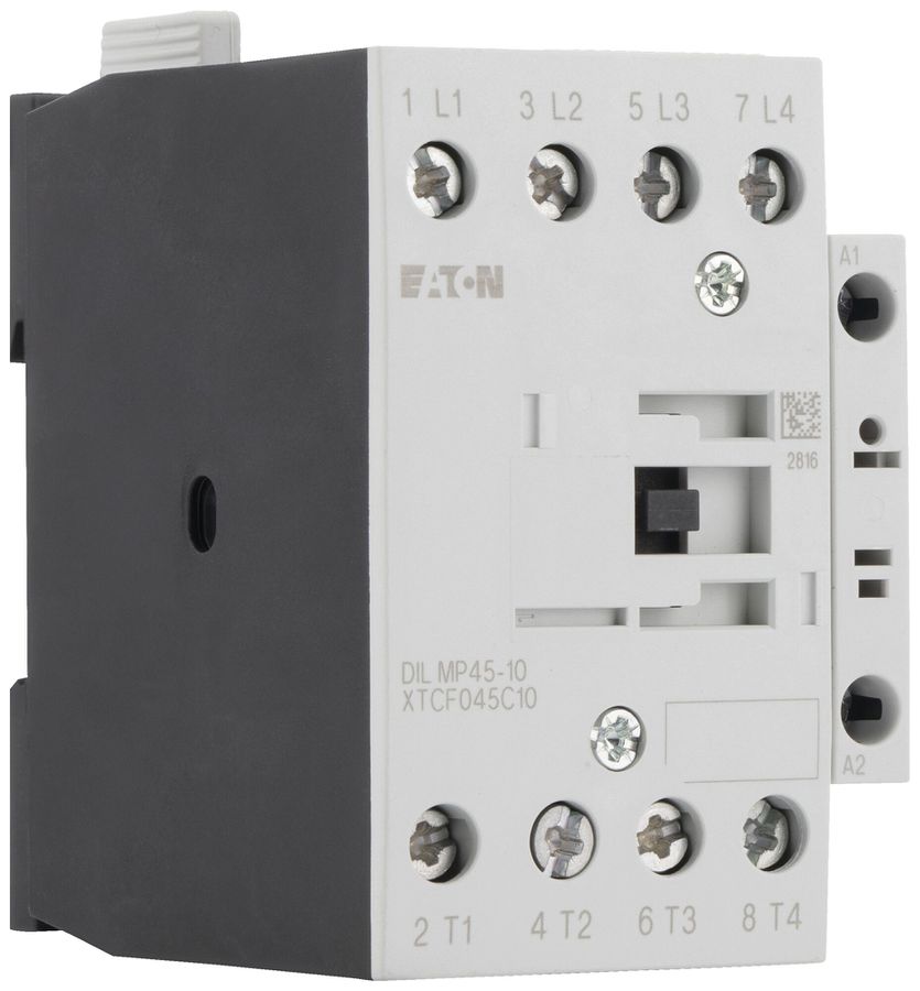 Contattore di potenza Eaton DILMP45-10 24…27V DC 4NO 45A 25A 11kW 7kW 24…690V