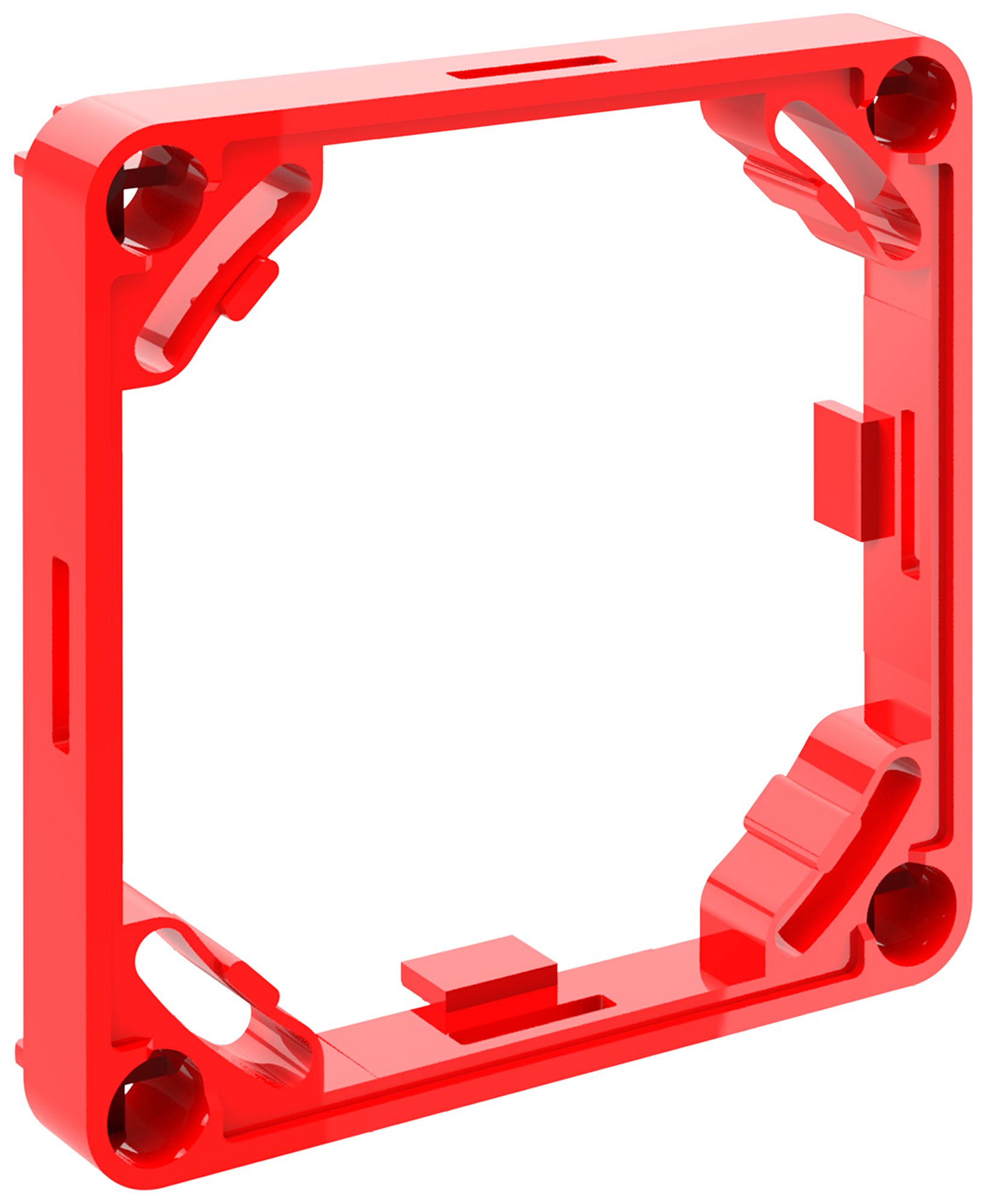 Aufsatzrahmen Morach-Technik CRALLO-LEU 1×1 10mm PE-HD GDP 850°C rot