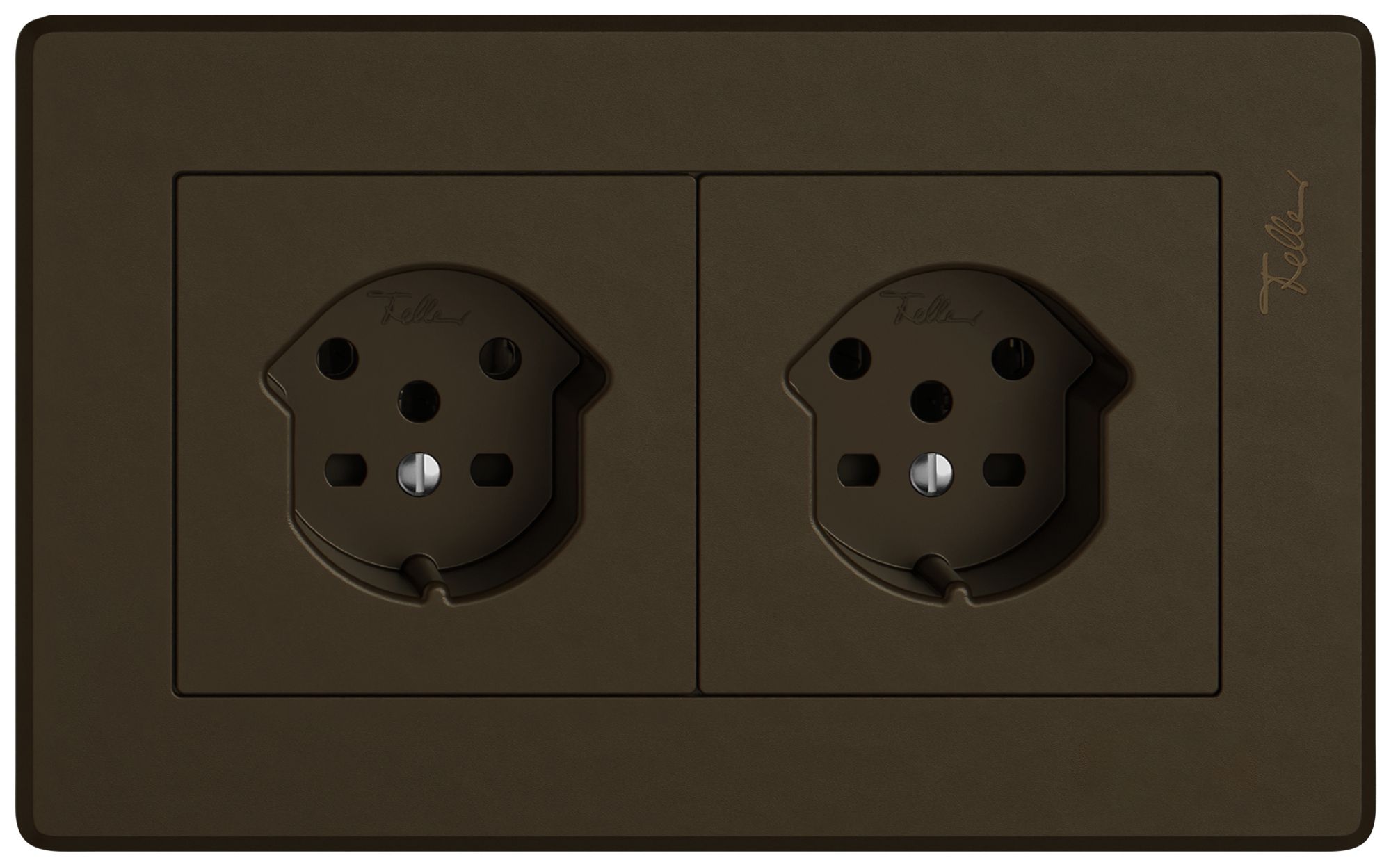 Combinazione INC EDIZIO.liv SNAPFIX® 1×2 96×156mm 1×T15+1×T15 marrone