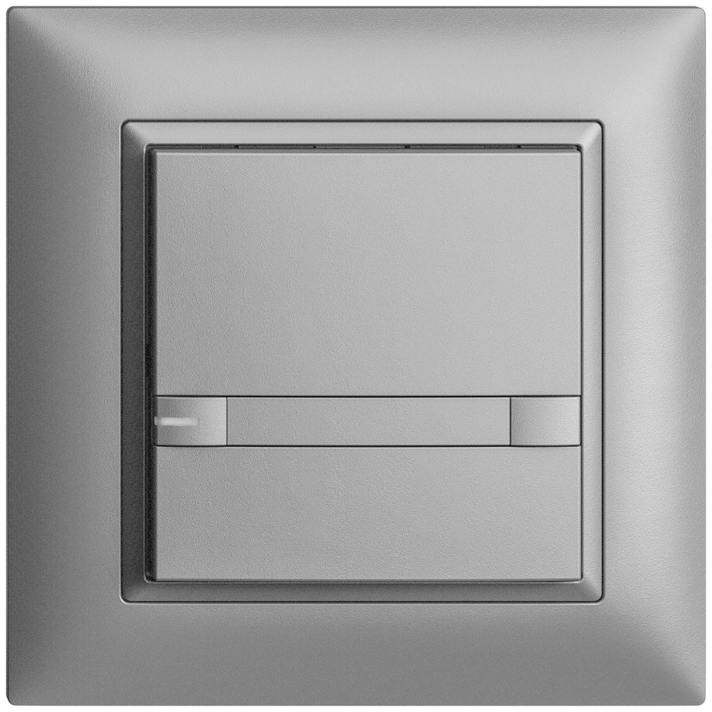 Poussoir ENC KNX 1× EDIZIOdue colore silver RGB avec LED avec insert papier