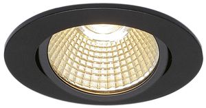 Downlight LED INC SLV NEW TRIA 68, 12W 775lm 3000K 38° rond noir mat