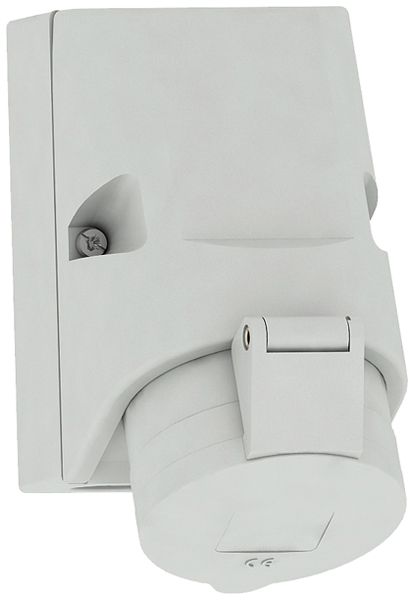 Prise murale AP Bals CEE Q-C TE 32A 5P >50V 1h IP44 Ni 83×126mm