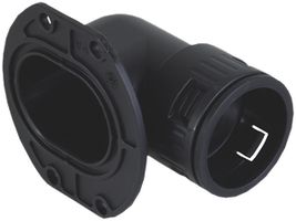 Flanschanschluss 90° AGRO 42.5mm schwarz