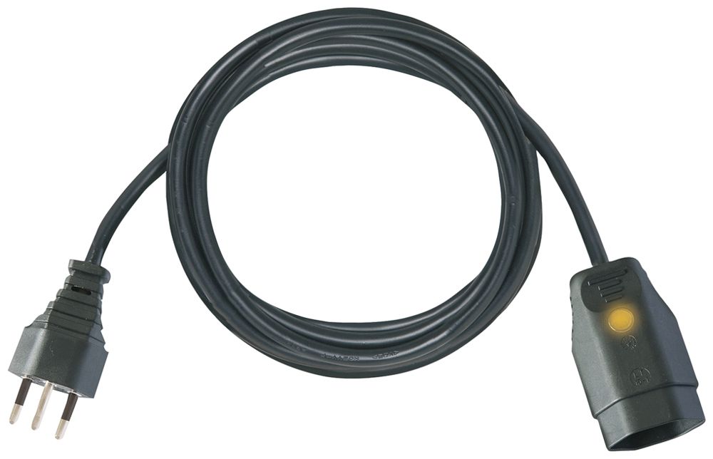 Cavo di prolunga Brennenstuhl PVC 10A 230V 3×1.5mm² T12/T13 c.luce 10m ne