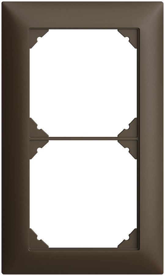 Abdeckrahmen EDIZIOdue 1×2 coffee