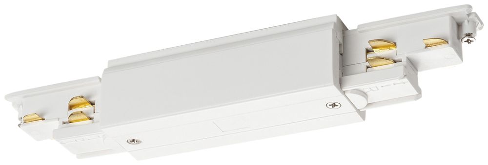 Längsverbinder/Einspeiser SLV für AP-Stromschiene S-TRACK DALI 3-phasig weiss